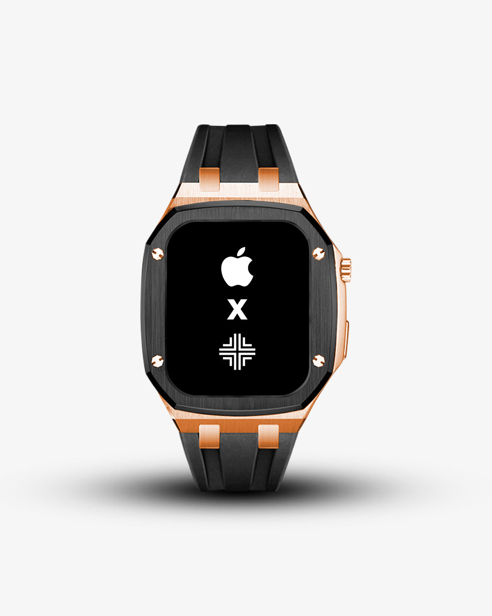 Swiss Concept Royal Sport Edition Rose Gold & Matte Black Apple Watch Case - Precision Engineered