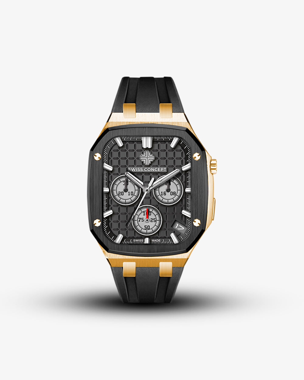 Swiss Concept Royal Sport Edition Yellow Gold & Matte Black Apple Watch Case - Swiss Design