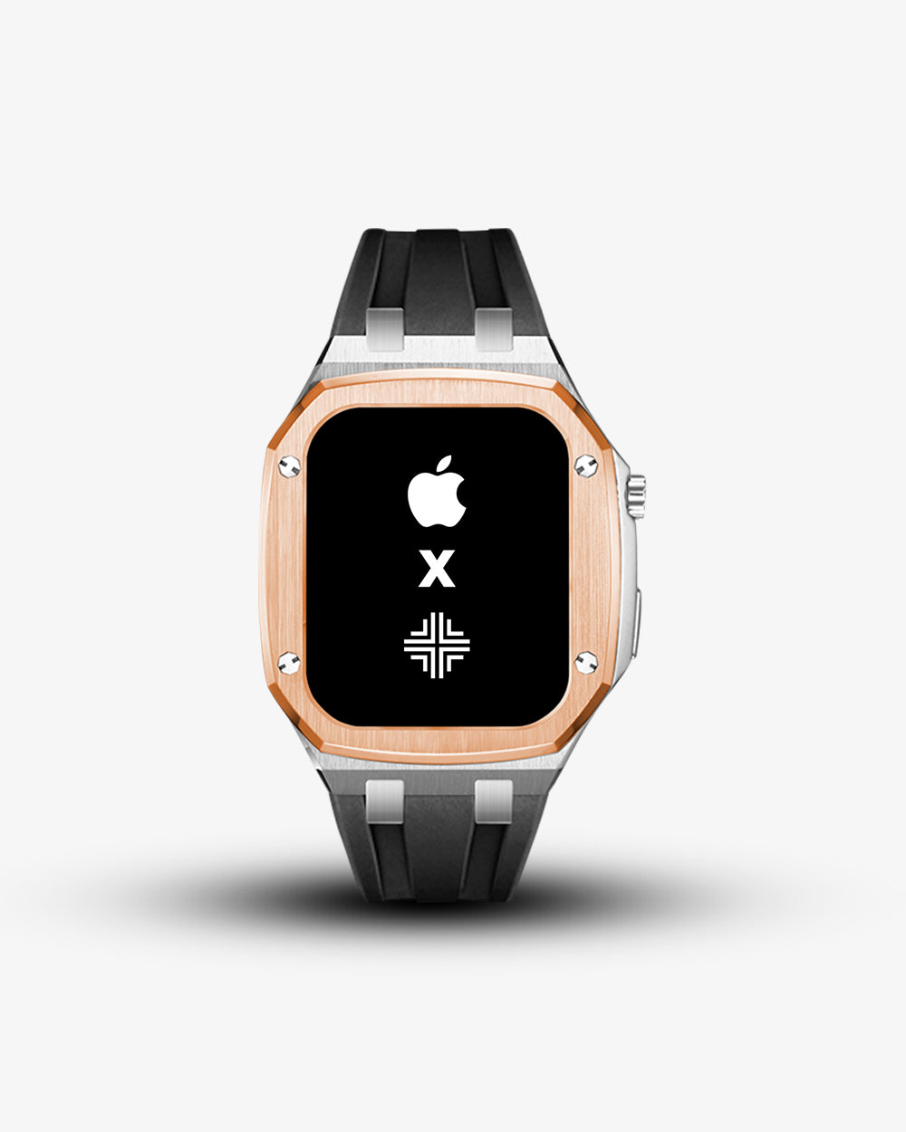 Swiss Concept Royal Sport Edition Stainless Steel & Rose Gold Apple Watch Case - Precision Engineered