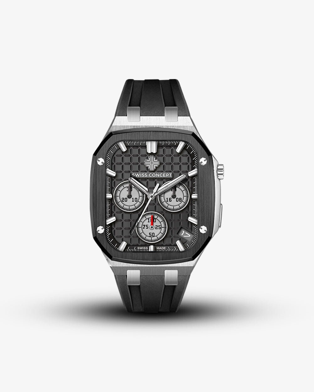 Swiss Concept Royal Sport Edition Stainless Steel & Matte Black Apple Watch Case - Swiss Design