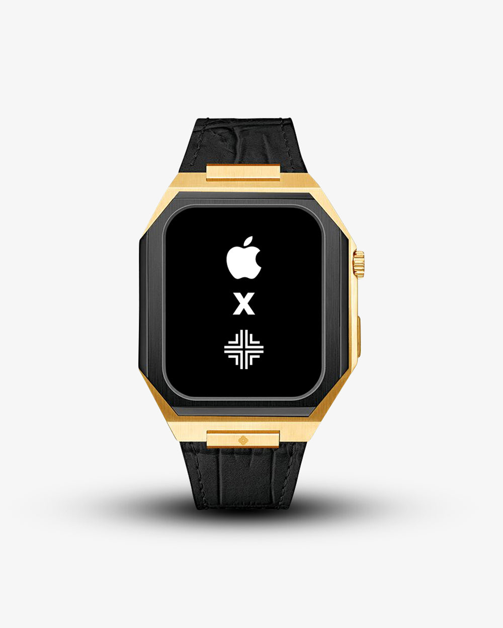 Swiss Concept Nautical Luxury Edition Yellow Gold & Matte Black Apple Watch Case - Precision Engineered
