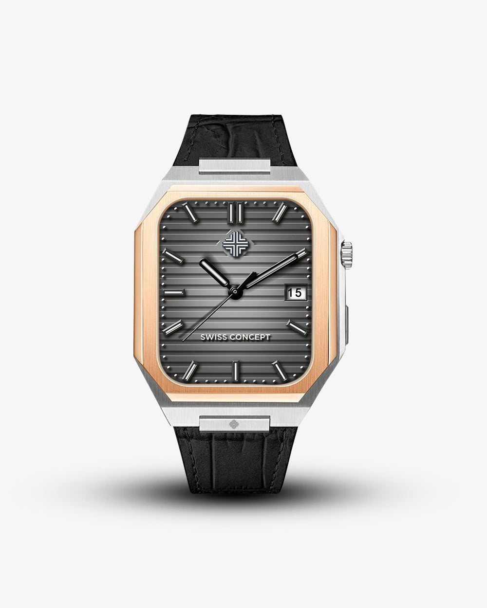 Swiss Concept Nautical Luxury Edition Stainless Steel & Rose Gold Apple Watch Case - Swiss Design