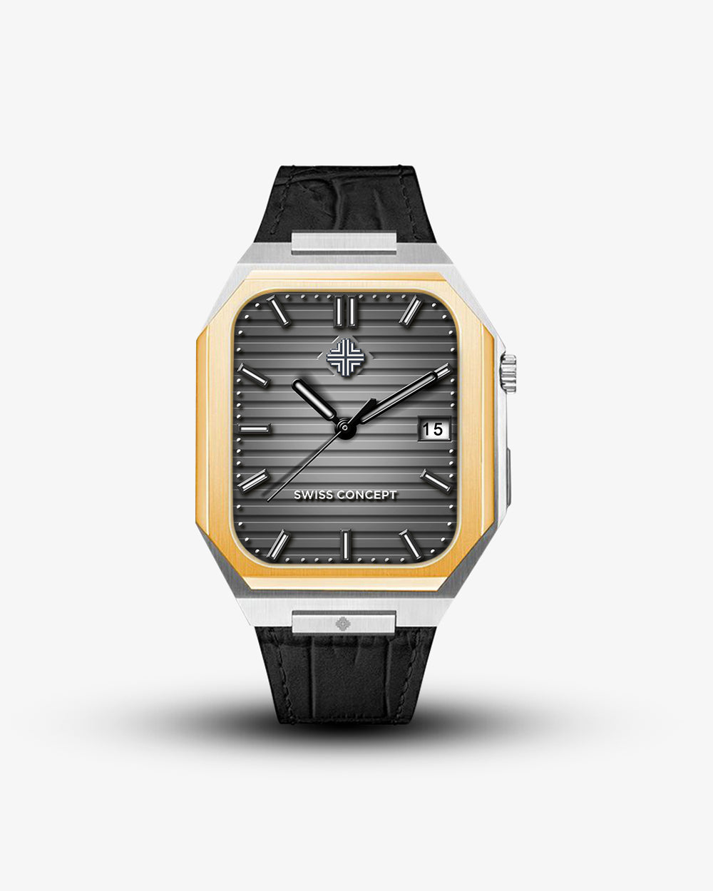 Swiss Concept Nautical Luxury Edition Stainless Steel & Yellow Gold Apple Watch Case - Swiss Design