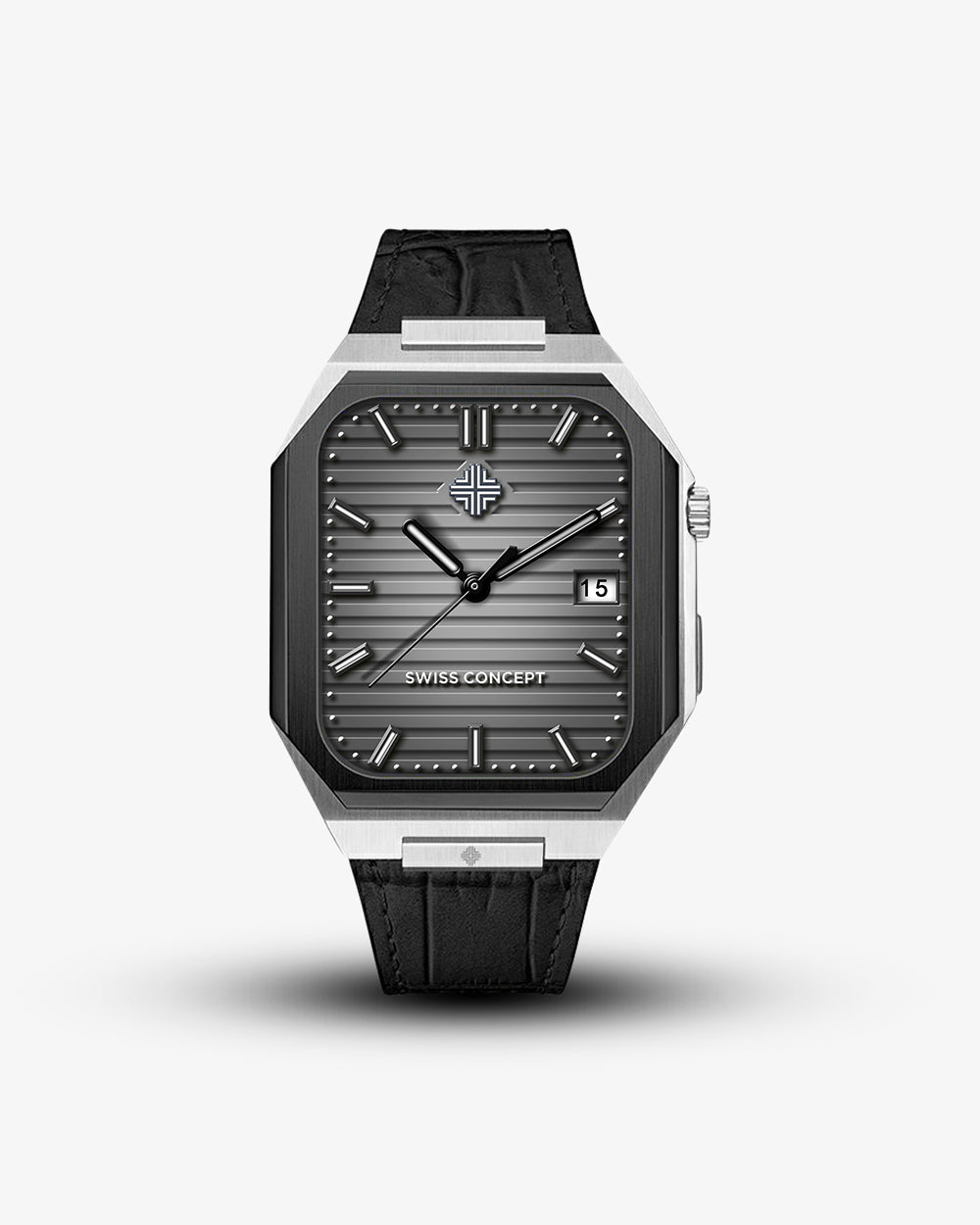 Swiss Concept Nautical Luxury Edition Stainless Steel & Matte Black Apple Watch Case - Swiss Design