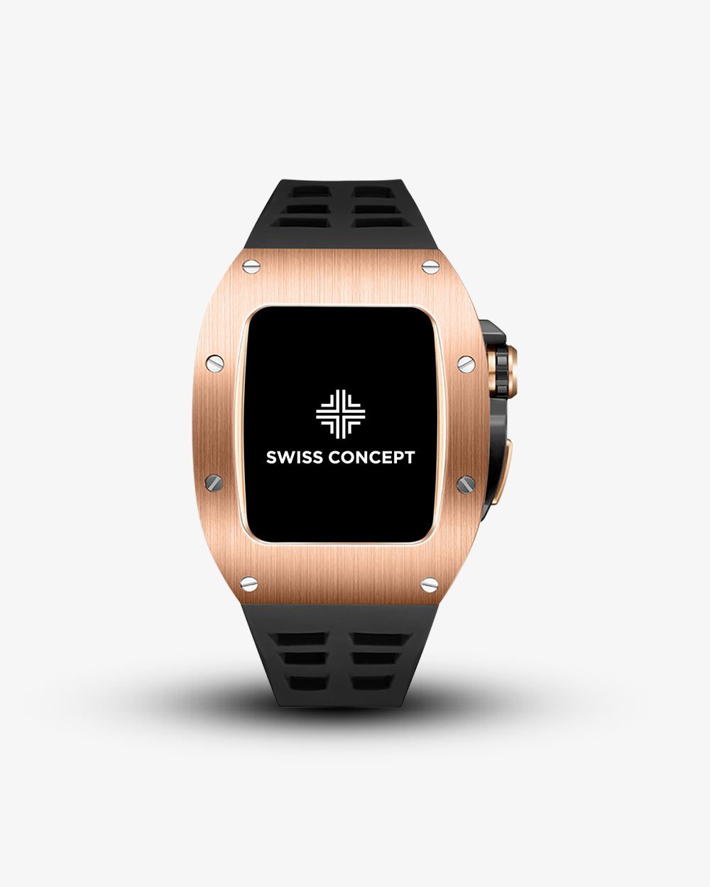 Swiss Concept Racing Elegance Edition Rose Gold & Matte Black Apple Watch Case - Swiss Design