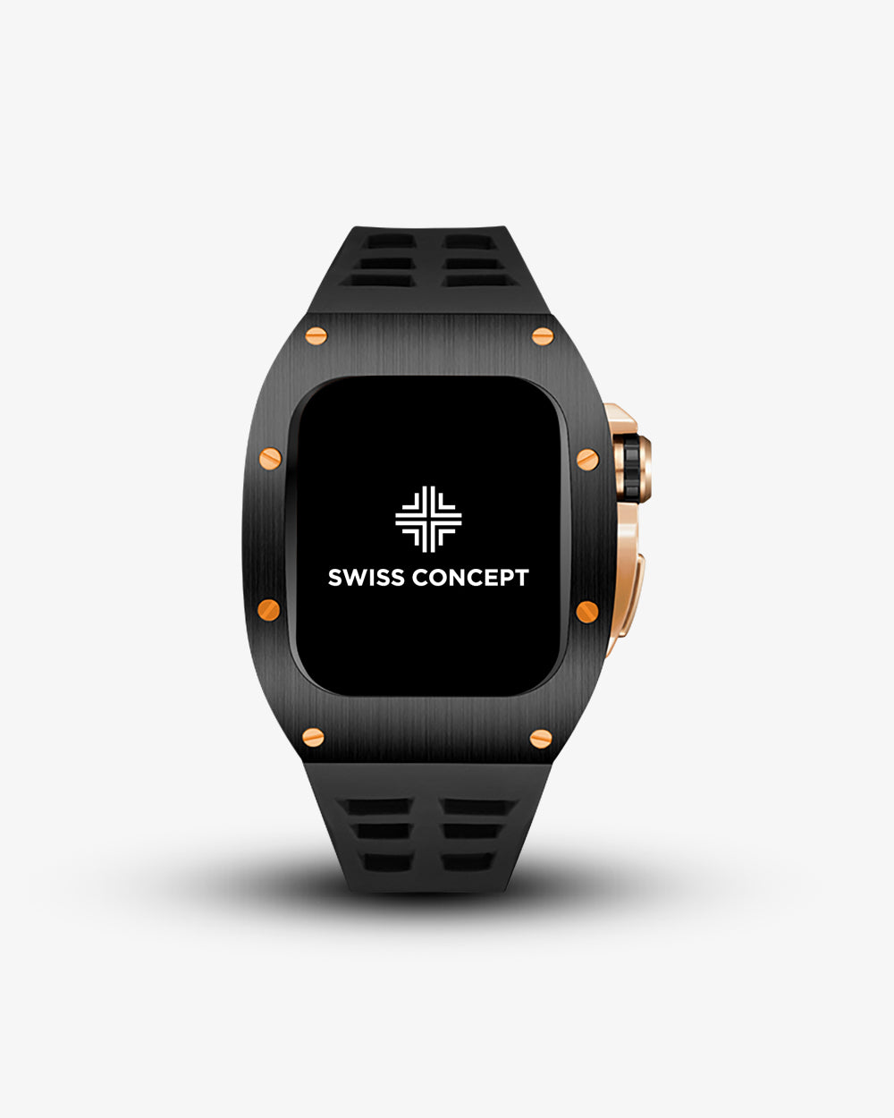 Swiss Concept Racing Special Edition Matte Black & Rose Gold Apple Watch Case - Swiss Design