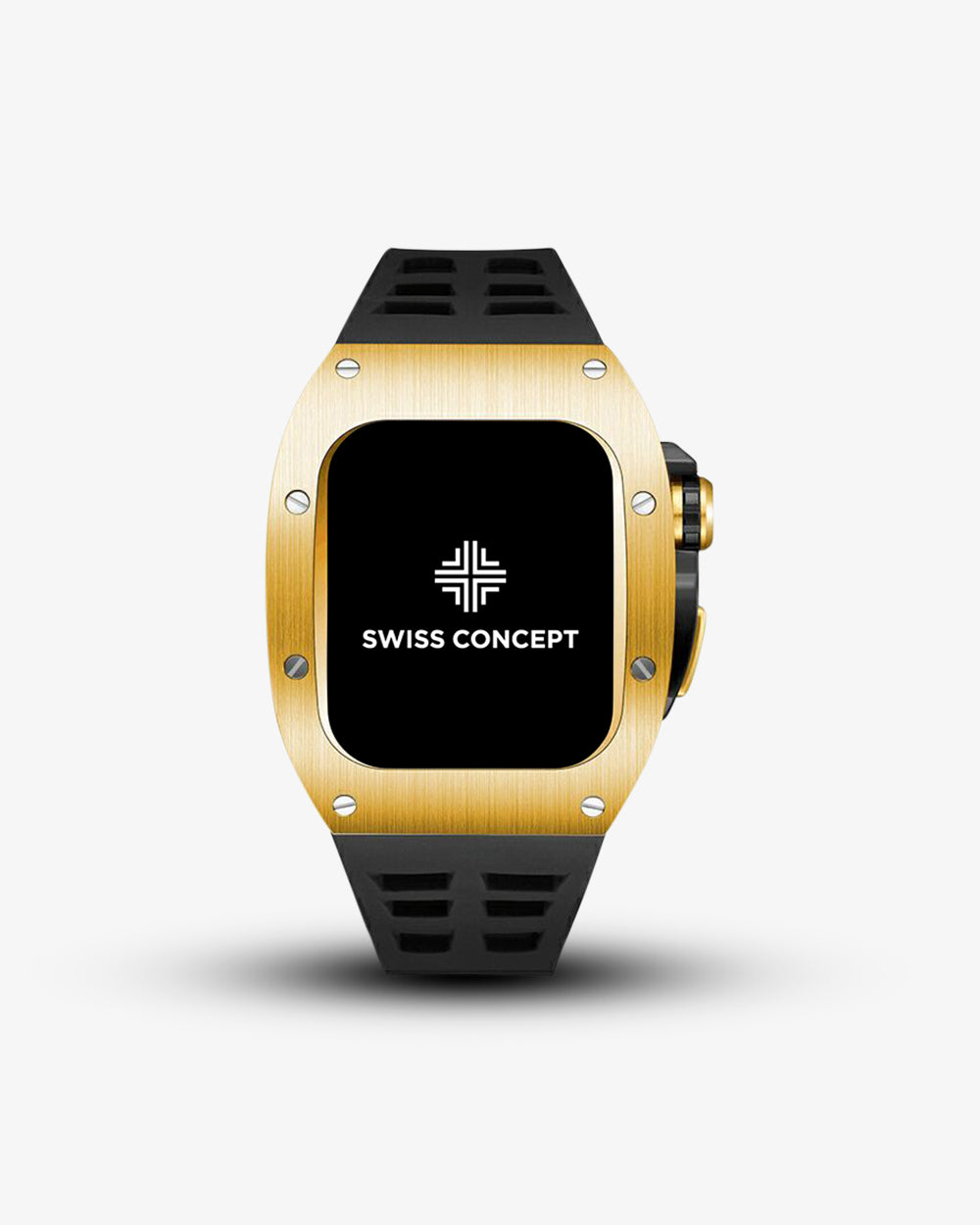 Swiss Concept Racing Elegance Edition Yellow Gold & Matte Black Apple Watch Case - Swiss Design
