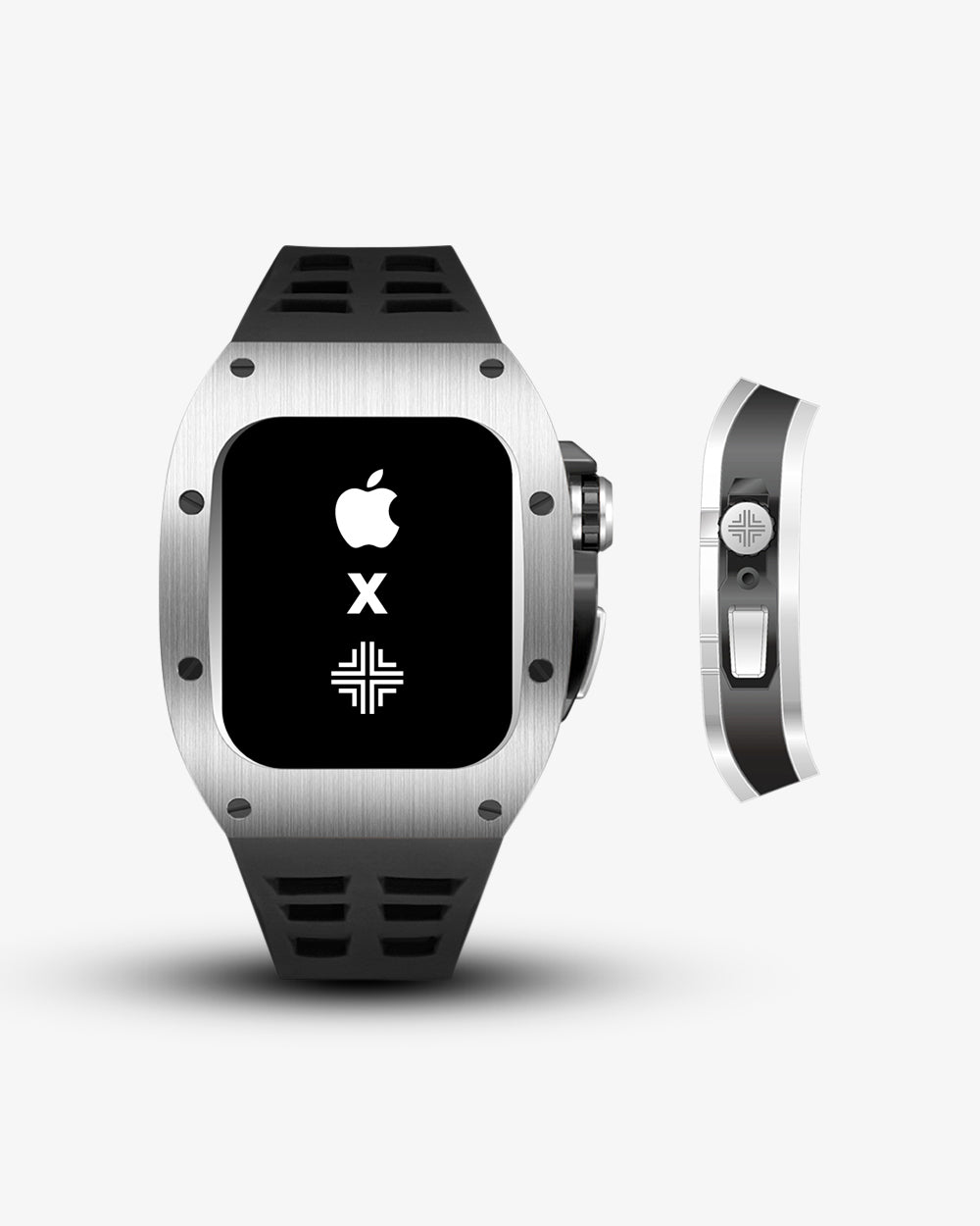 Swiss Concept Racing Special Edition Stainless Steel & Matte Black Apple Watch Case - Precision Engineered