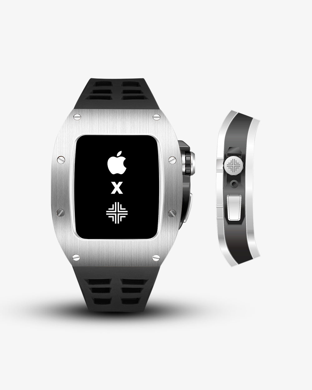 Swiss Concept Racing Pro Edition Stainless Steel & Onyx Black Apple Watch Case - Precision Engineered
