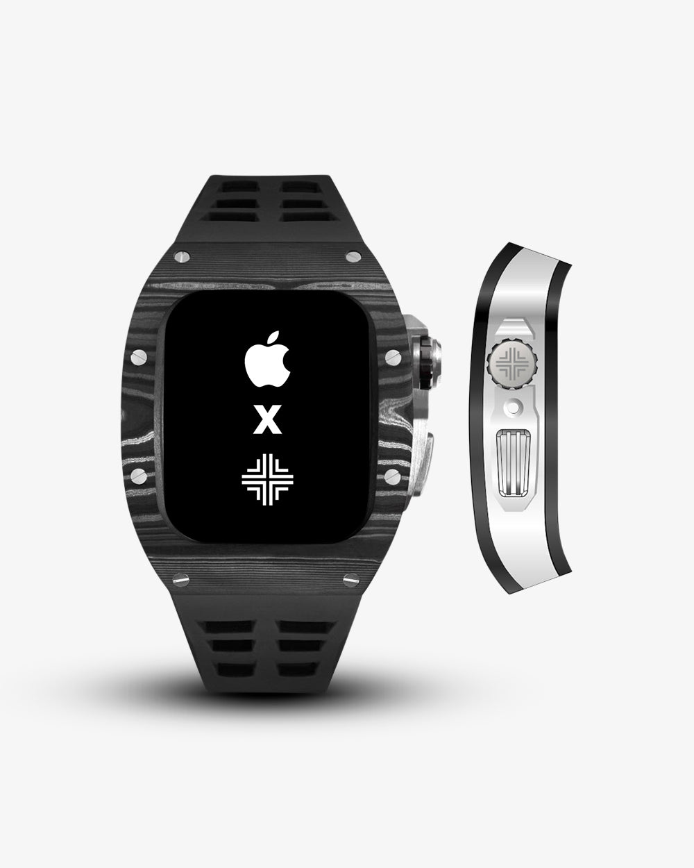 Swiss Concept Racing Elite Edition Nero Forged Carbon, Stainless Steel & Onyx Black Apple Watch Case - Precision Engineered