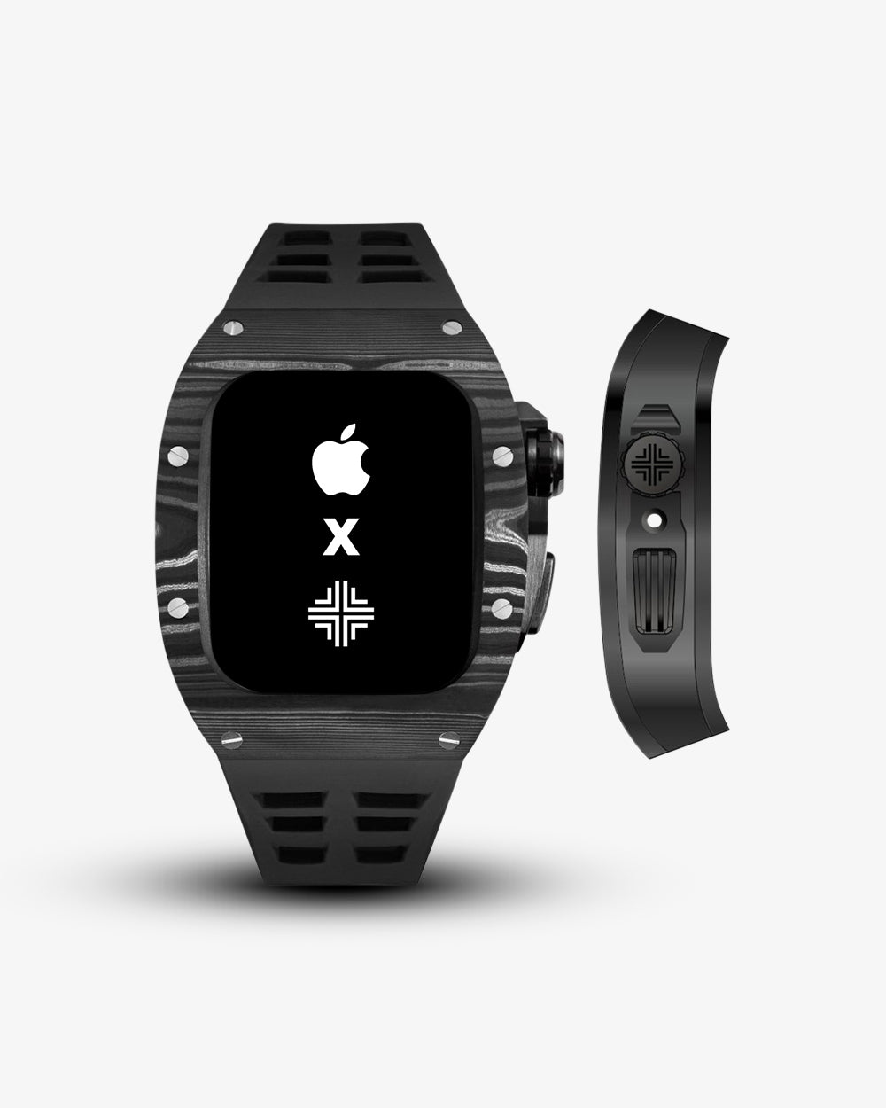 Swiss Concept Racing Elite Edition Nero Forged Carbon, Matte Black & Onyx Black Apple Watch Case - Precision Engineered