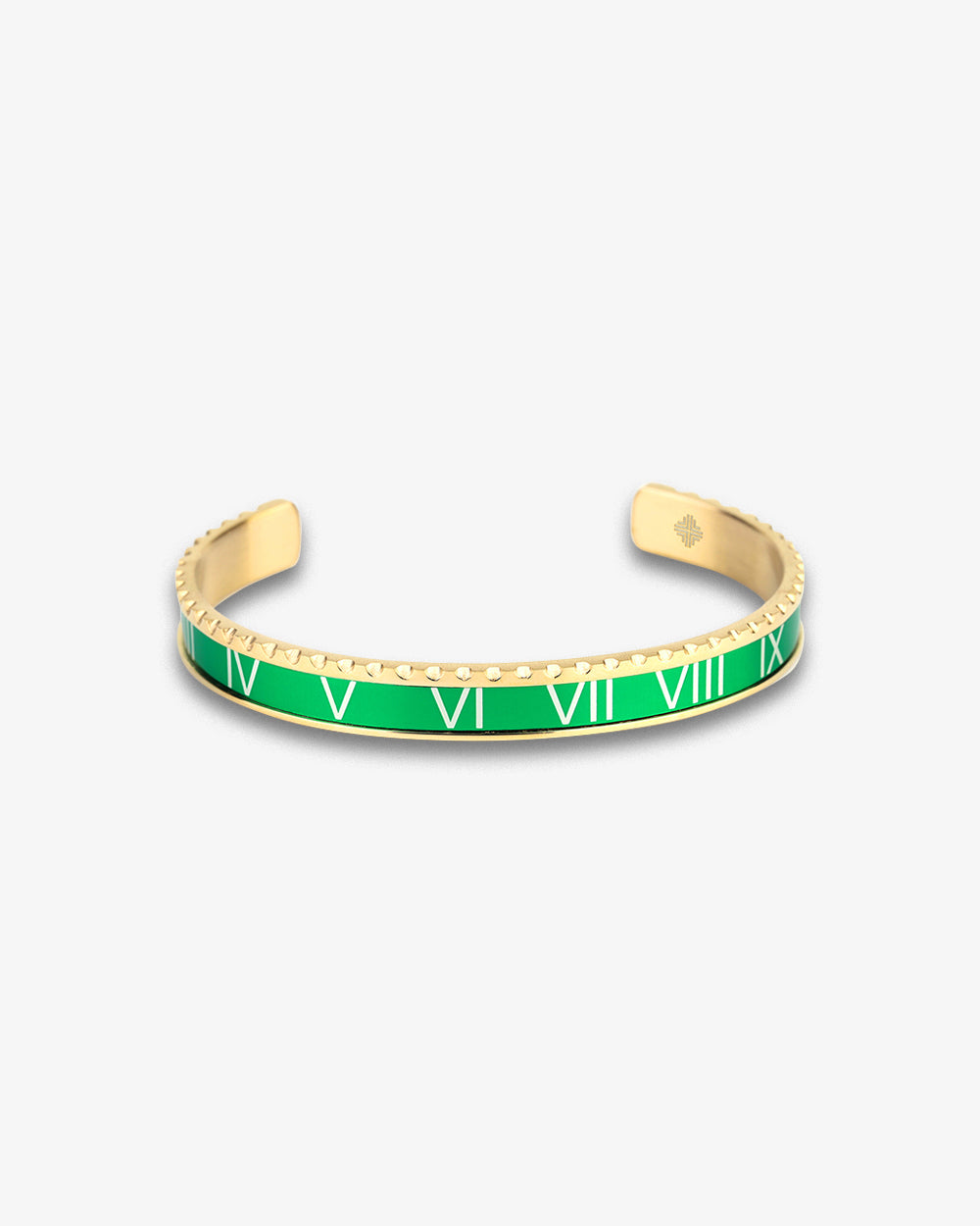 SWISS CONCEPT Classic Roman Numeral Speed Bracelet (Green & Yellow Gold) - Stainless Steel