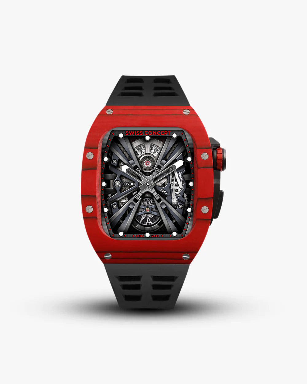Swiss Concept Racing Elite Edition Diablo Forged Carbon, Matte Black & Onyx Black Apple Watch Case - Swiss Design