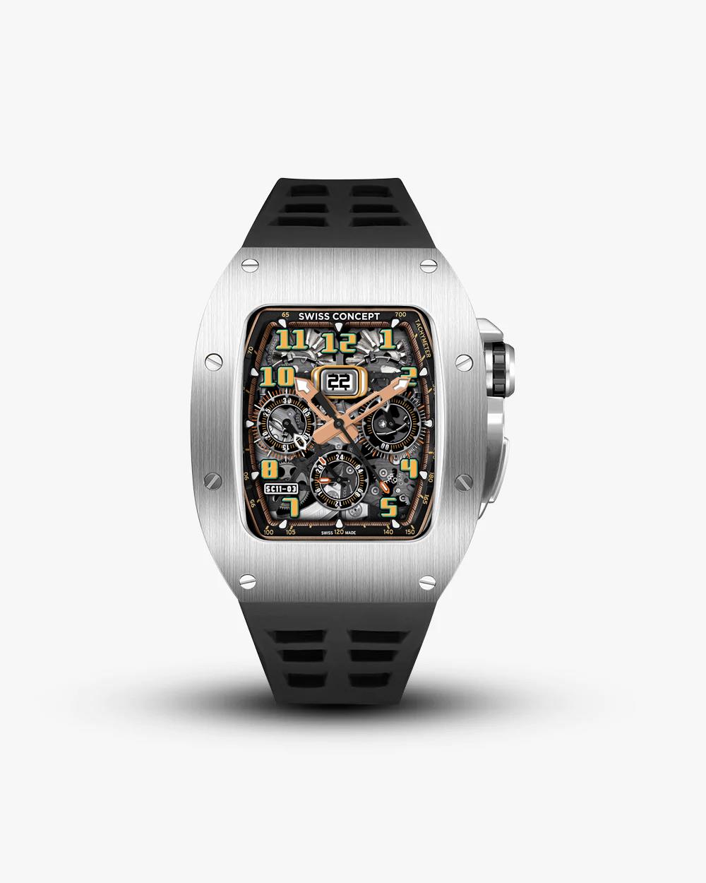 Swiss Concept Racing Classic Edition Stainless Steel Apple Watch Case - Swiss Design