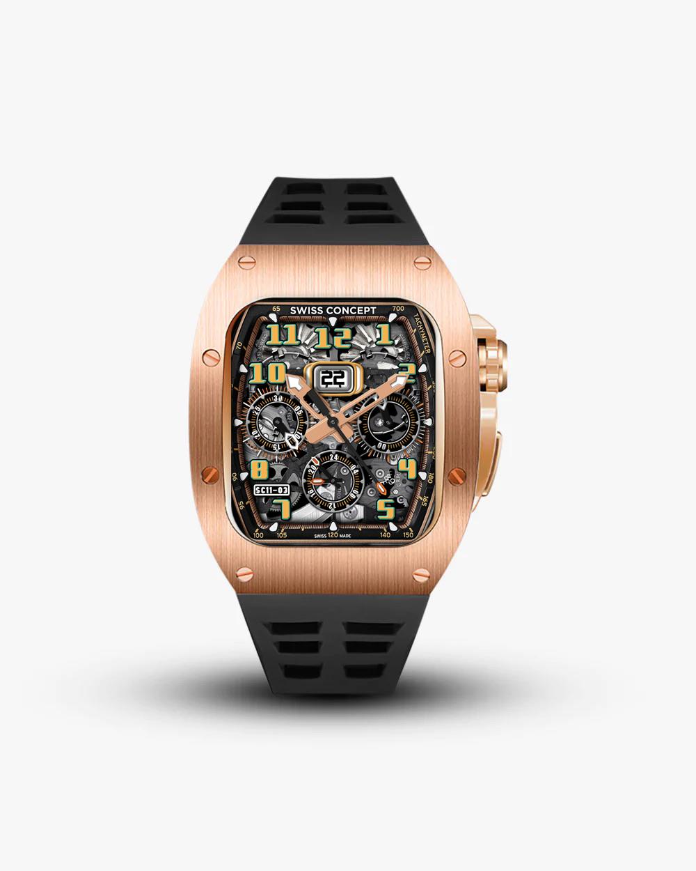 Swiss Concept Racing Classic Edition Rose Gold Apple Watch Case - Swiss Design