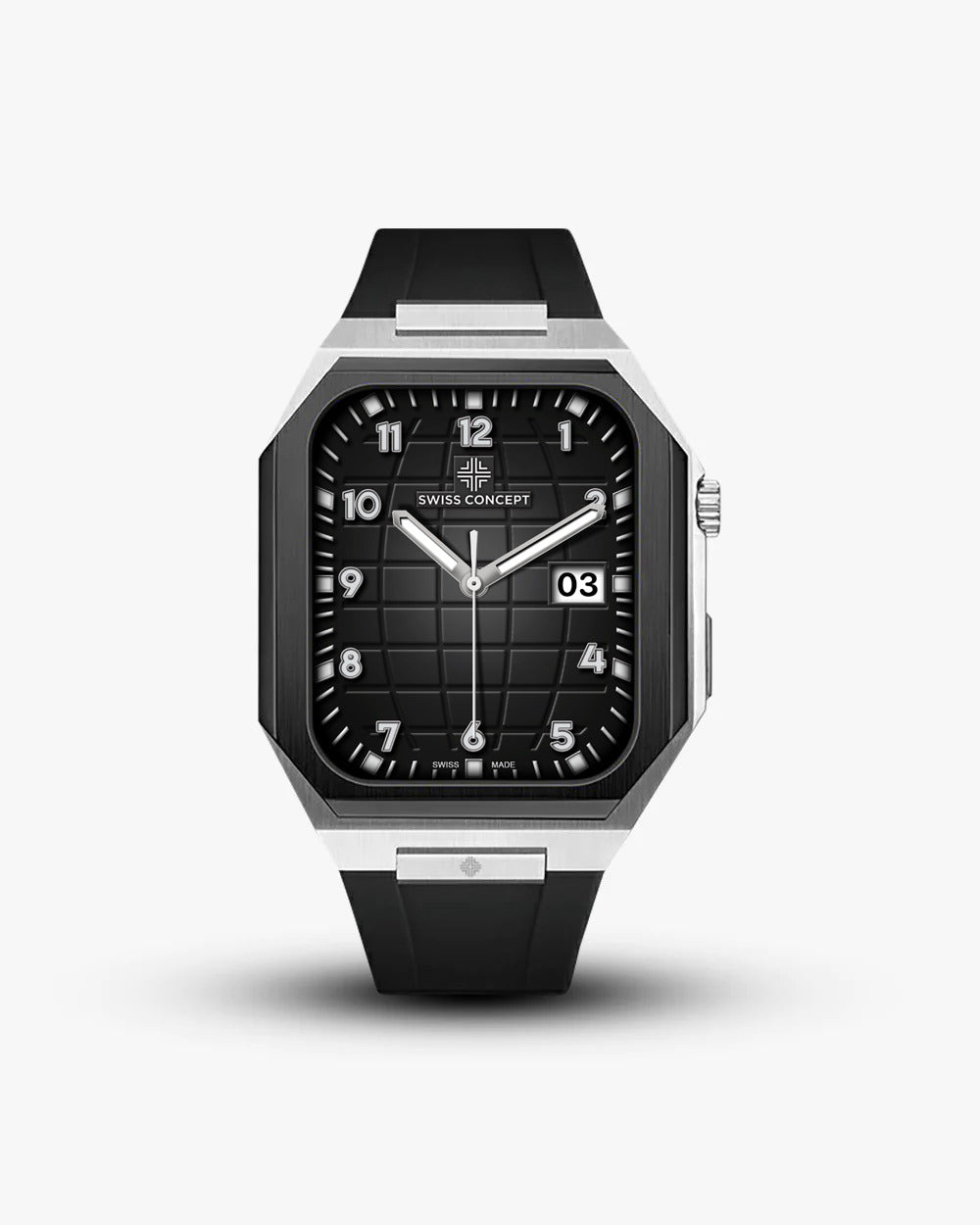 Swiss Concept Nautical Sport Edition Stainless Steel & Matte Black Apple Watch Case - Swiss Design