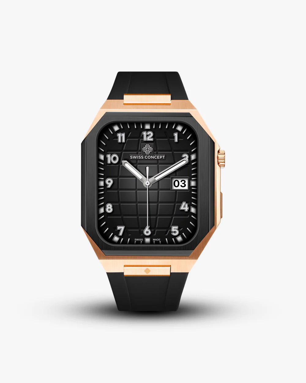 Swiss Concept Nautical Sport Edition Rose Gold & Matte Black Apple Watch Case - Swiss Design