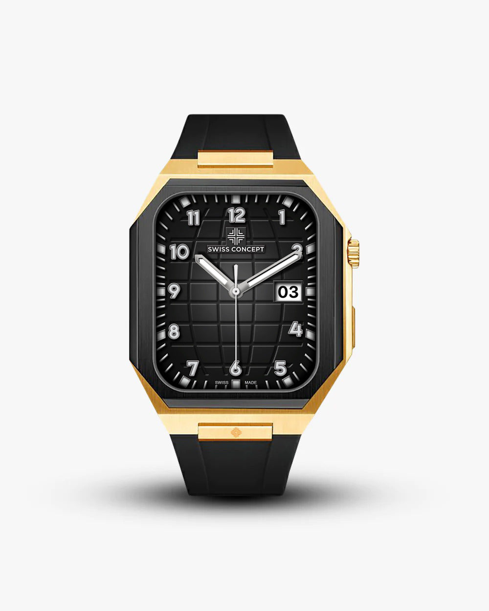 Swiss Concept Nautical Sport Edition Yellow Gold & Matte Black Apple Watch Case - Swiss Design