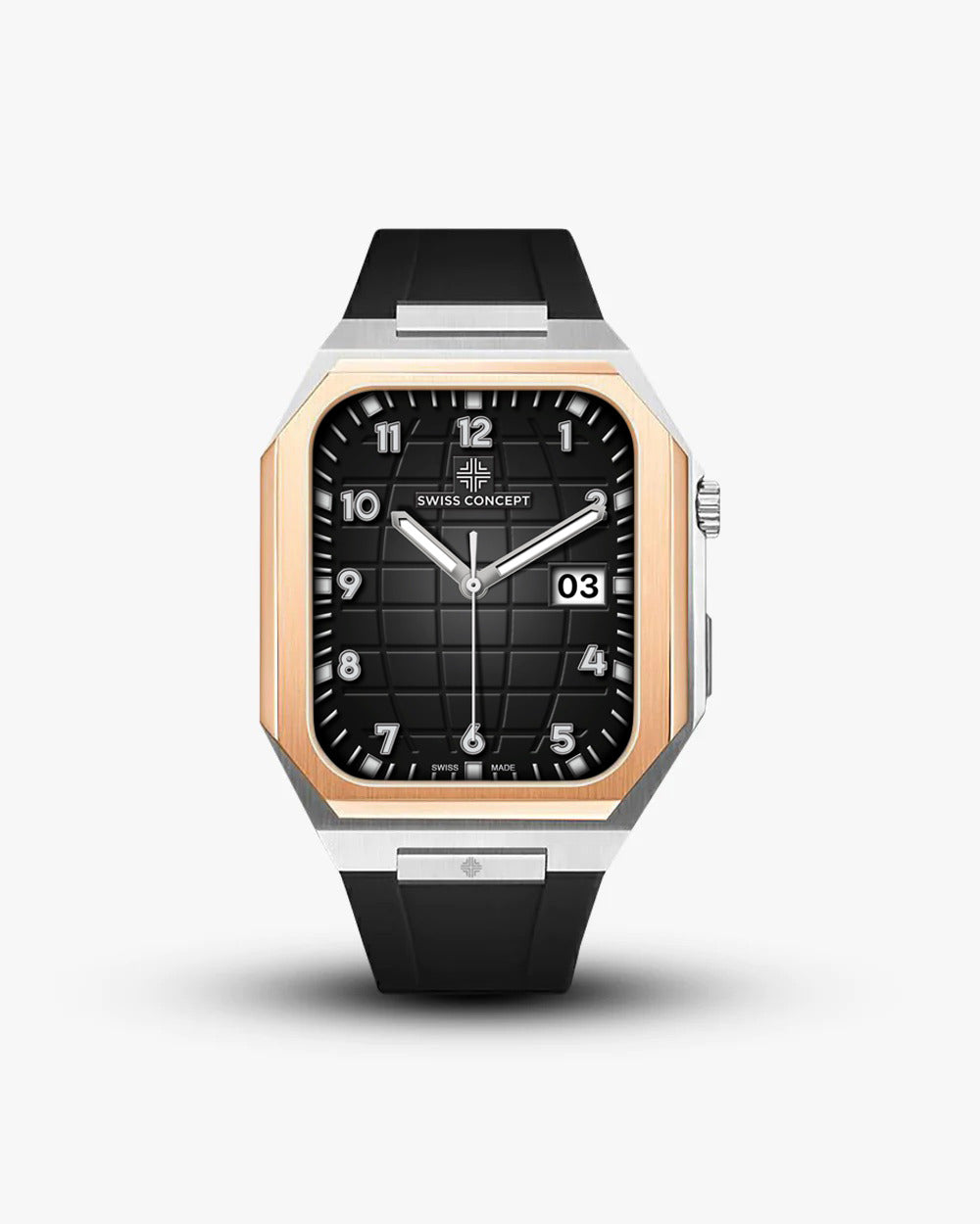 Swiss Concept Nautical Sport Edition Stainless Steel & Rose Gold Apple Watch Case - Swiss Design