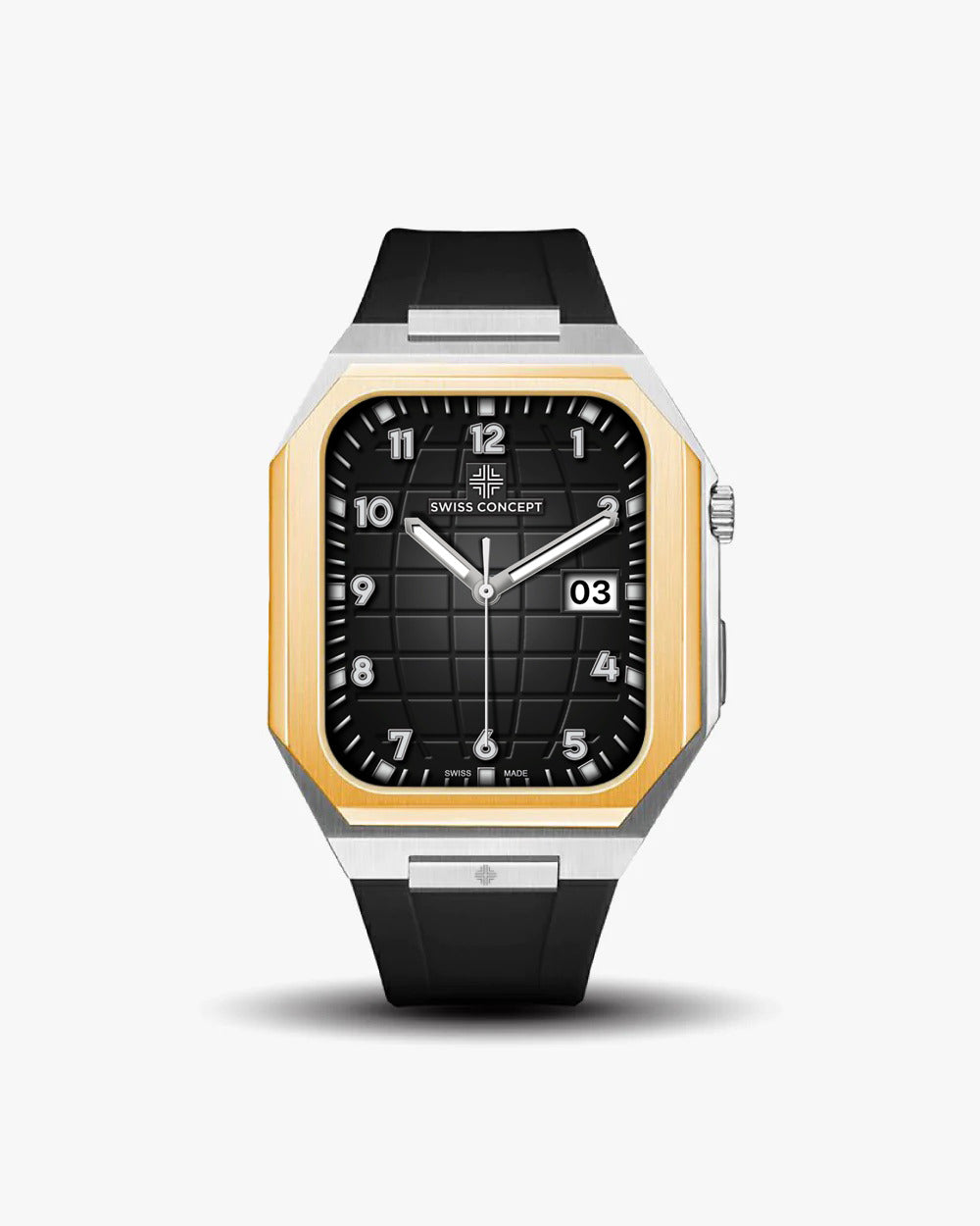 Swiss Concept Nautical Sport Edition Stainless Steel & Yellow Gold Apple Watch Case - Swiss Design