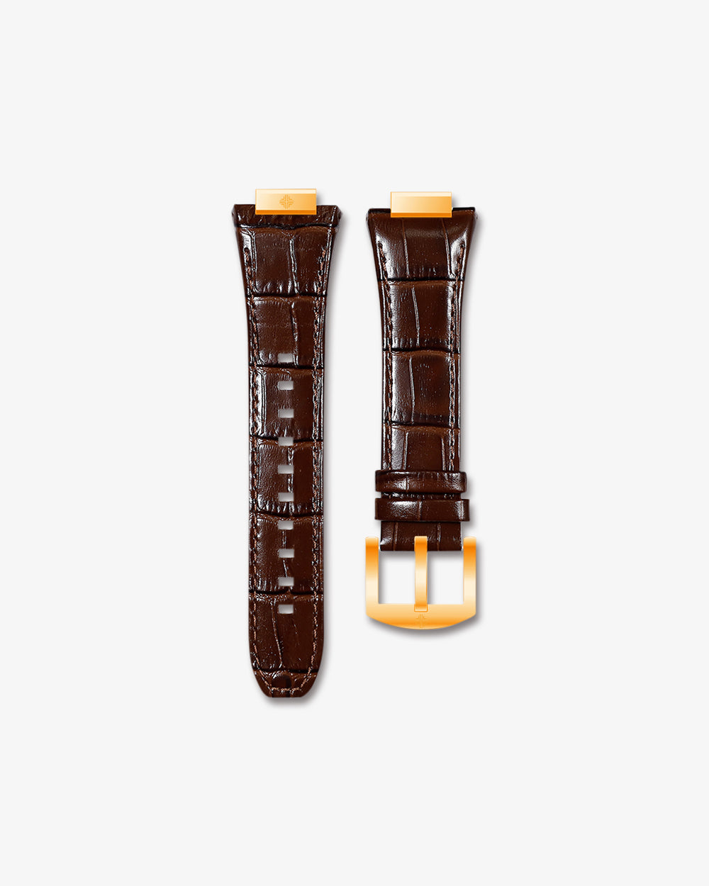 Swiss Concept Nautical Luxury Edition Strap (Chocolate Brown & Yellow Gold)