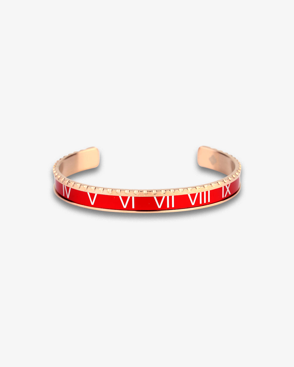 Swiss Concept Classic Roman Numeral Speed Bracelet (Red & Rose Gold) - Stainless Steel