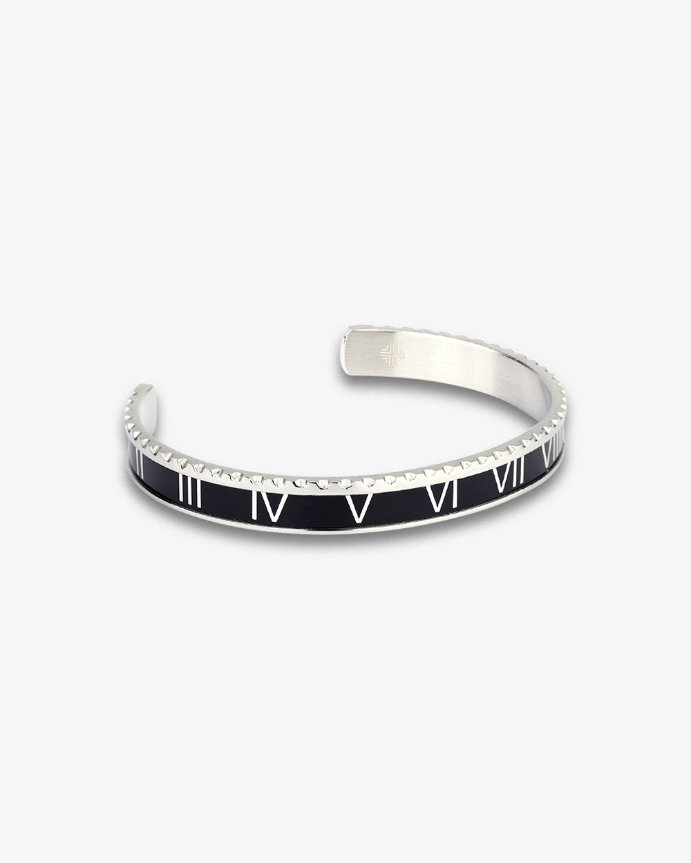 Swiss Concept Classic Roman Numeral Speed Bracelet (Black & Stainless Steel) - Polished Finish