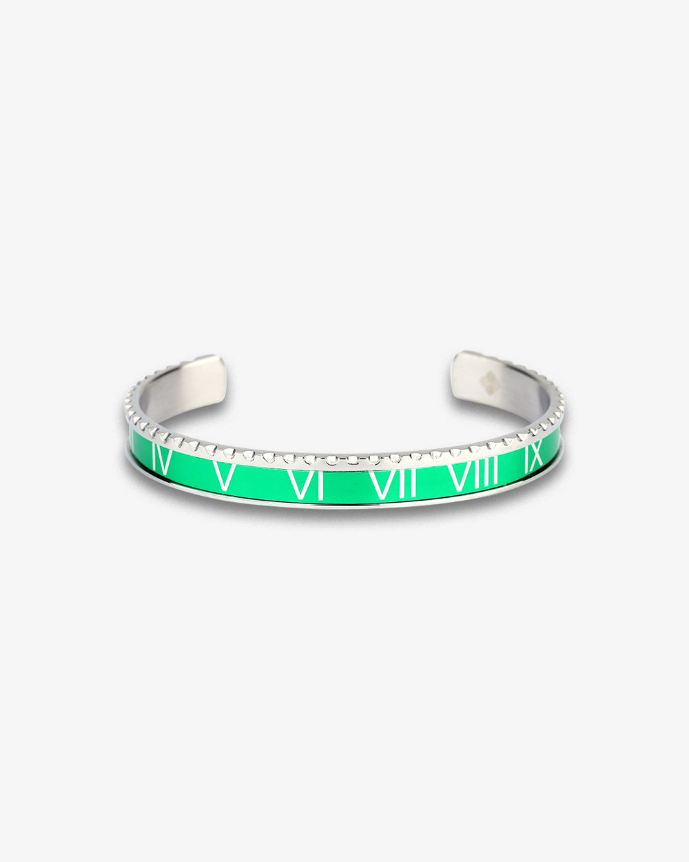 Swiss Concept Classic Roman Numeral Speed Bracelet (Green & Stainless Steel) - Stainless Steel