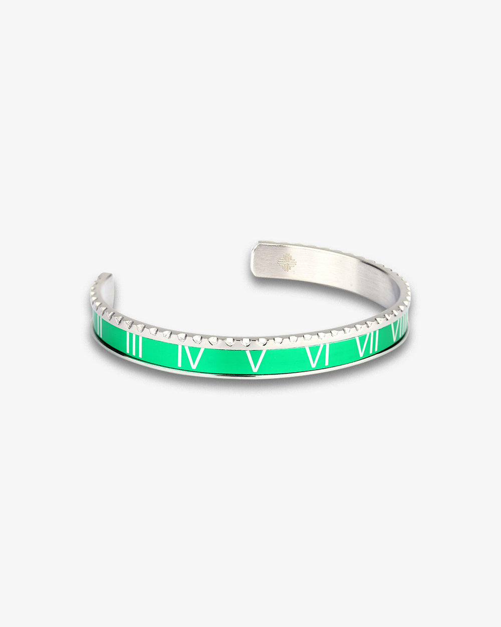Swiss Concept Classic Roman Numeral Speed Bracelet (Green & Stainless Steel) - Polished Finish
