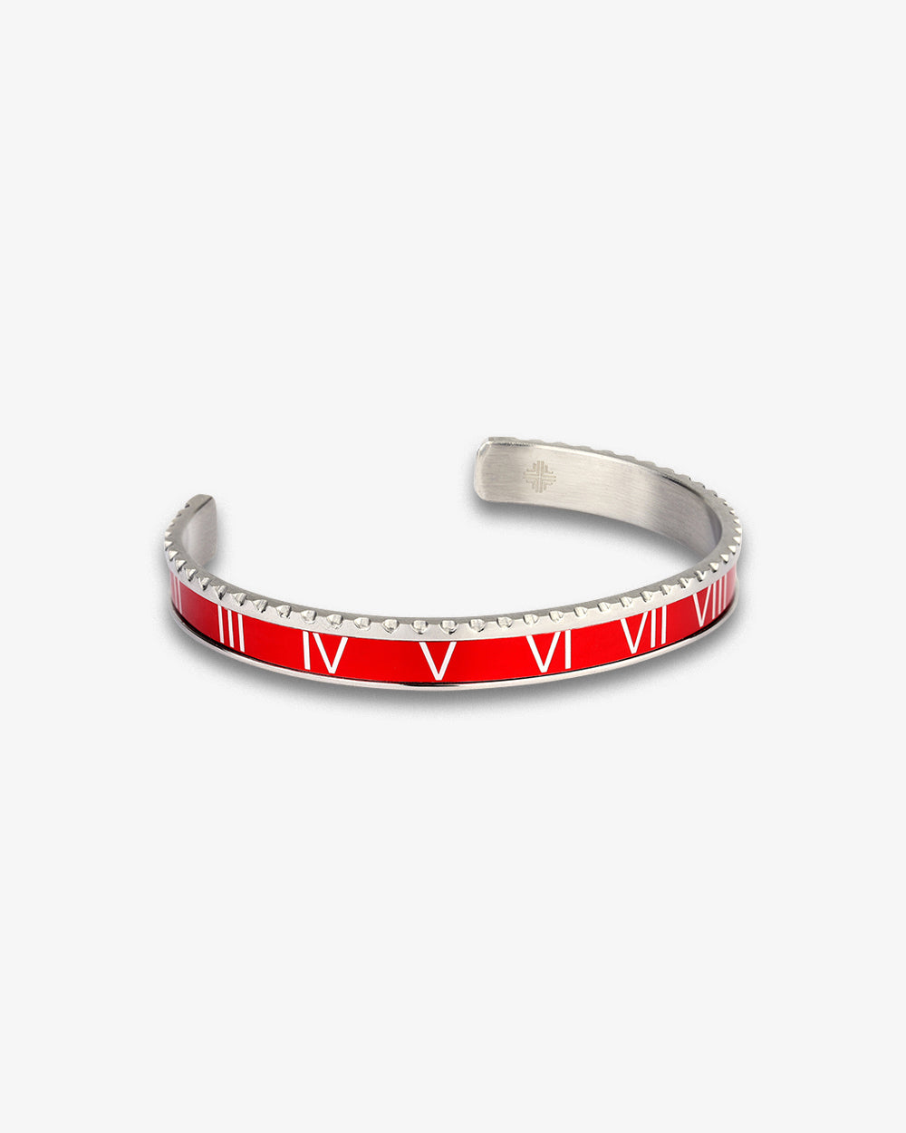 Swiss Concept Classic Roman Numeral Speed Bracelet (Red & Stainless Steel) - Polished Finish